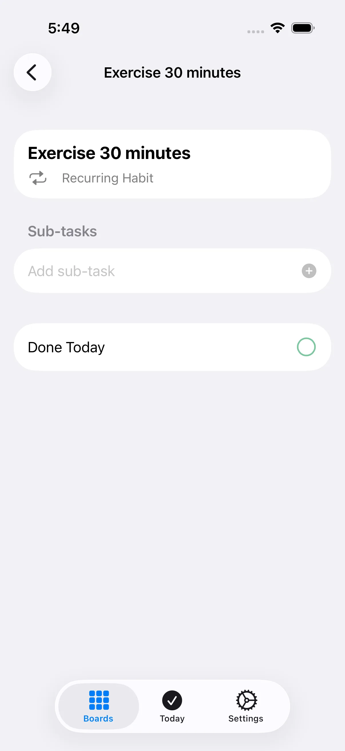 Add sub-task (submit)
